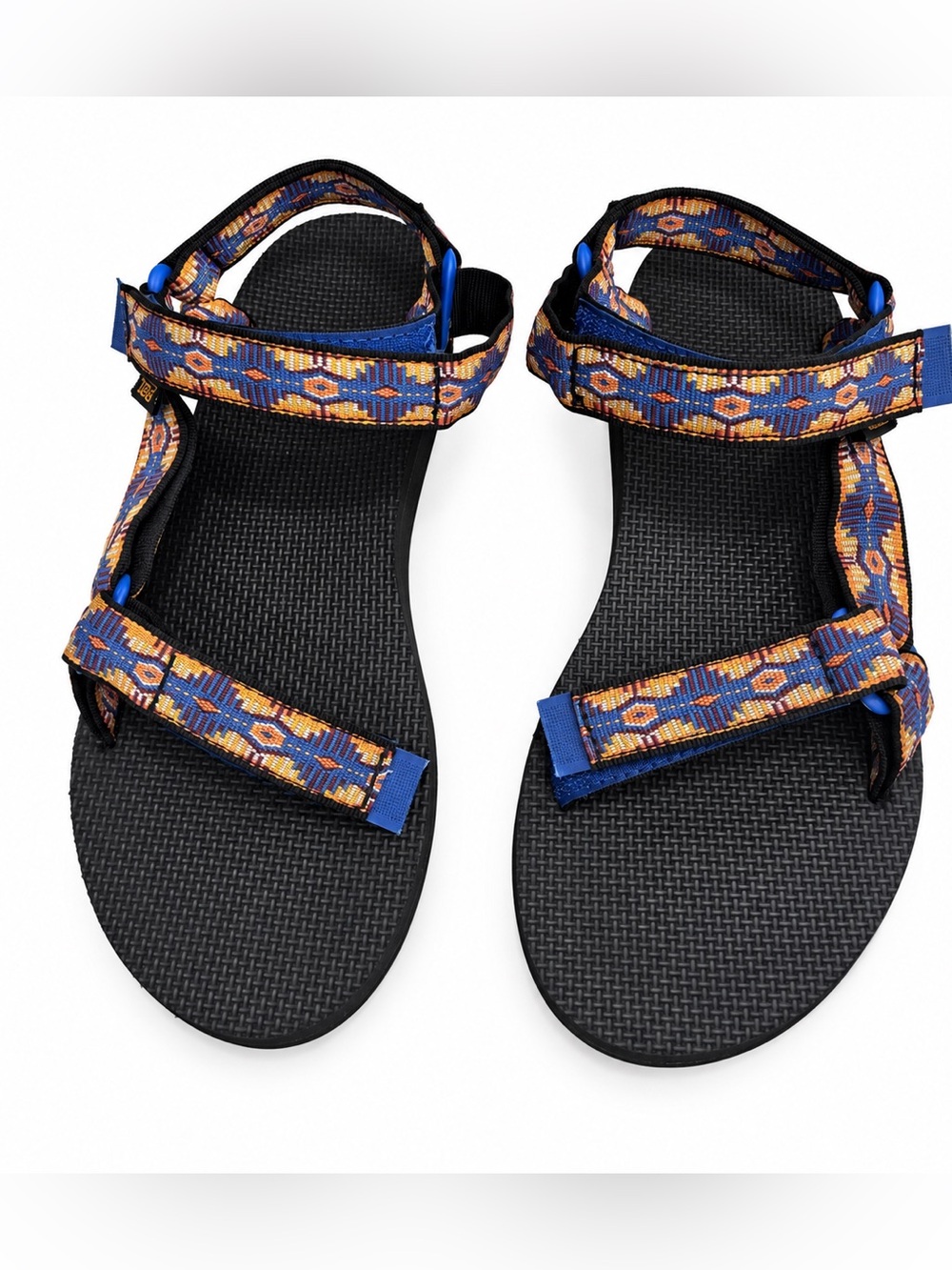 Teva Original Universal Sandals Blue Orange Aztec Print Women’s Size 10